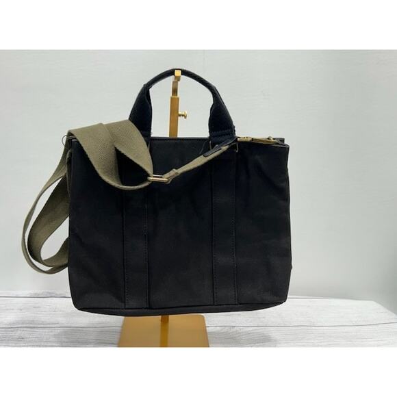 Feed Project Womens Crossbody Bag Minimalist Handbag Tote Zipper Closure Black - Picture 2 of 10